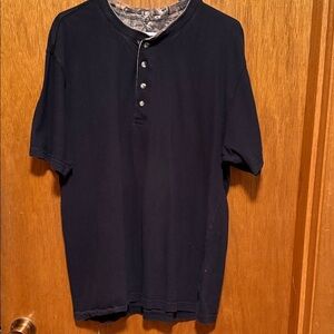 Men's Short-Sleeve Henley Tee - Black